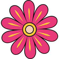 Groovy Retro Flower