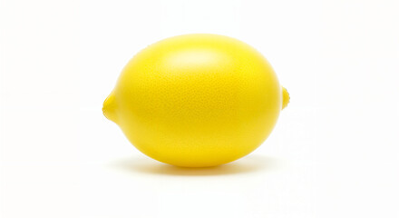 3d fresh and bright lemon on white background, generative ai