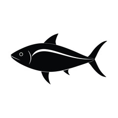 Tuna Swimming Vector Silhouette