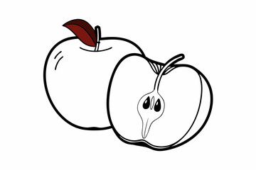 apple with a drop shadow