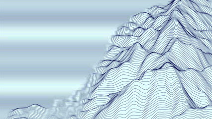 Topographic map. Geographic mountain relief. Abstract lines background. Contour maps. Vector illustration.