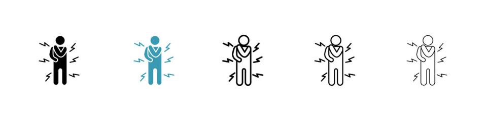 back pain icon. Thin, Light Regular And Bold style design isolated on white background