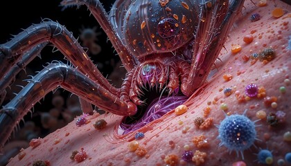 Microscopic Spider: A Digital Art Masterpiece