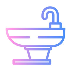 toilet Line Gradient Icon