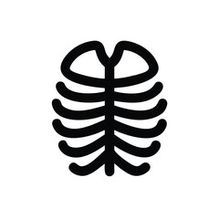 Rib cage silhouette
