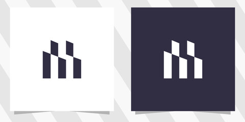 letter m logo design vector