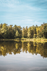 Baggersee near Achmer &ndash; Peaceful Lake with Forest Reflections in a Tranquil Landscape