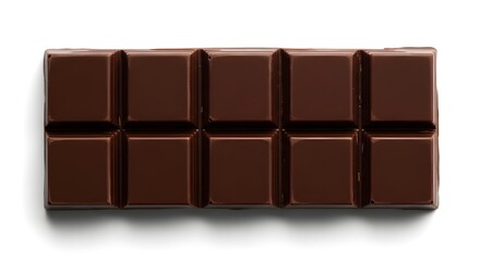 Dark Chocolate Bar Isolated on White Background