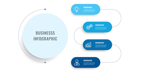 Modern infographic template 4 options	