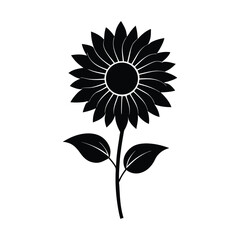 Sunflower Bold Vector Silhouette