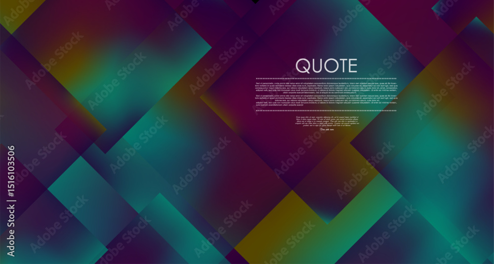 Aufkleber Holographic dark foil gradient squares blurred texture abstract background. Vector art colorful geometric design