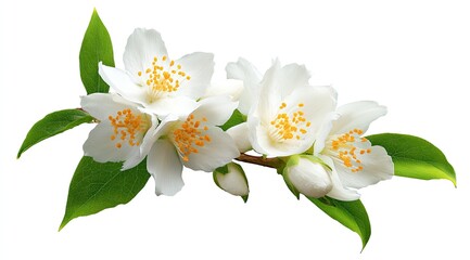 Delicate jasmine blossoms, vibrant and fragrant