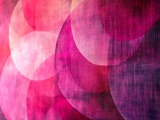Naklejka premium Textured circles in shades of pink and violet, creates an abstract visual