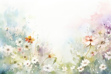 Obraz premium White flower garden painting outdoors blossom.