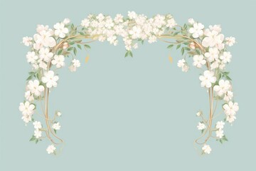 Jasmine frame blossom pattern flower.