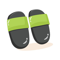 Grab this 2d style icon of cozy home slippers