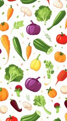 Fototapeta premium Food backgrounds vegetable pattern.