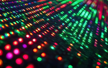 Obraz premium Colorful LED Matrix Display