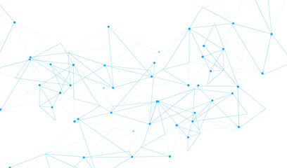 Abstract futuristic technology background with connecting dots and lines