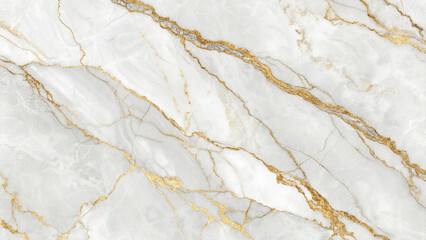 Naklejka premium Elegant white marble texture with gold veins for luxurious interior design and backgrounds