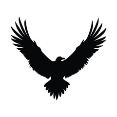 Vulture Flight Vector Silhouette