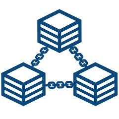 Smart Blockchain Chain Icon – 2025 Crypto Technology, Web 3.0 Investment Market, Startup Finance and Economic Growth Vector
