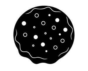 cookie vector silhouette illustration isolated on white background