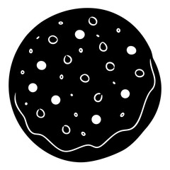 cookie vector silhouette illustration isolated on white background
