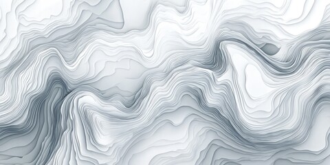 Fototapeta premium Abstract gray and white layered, wavy pattern