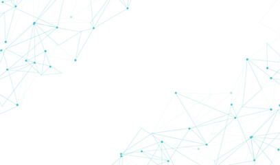 Abstract technology lines and dots connection background,geometric design for futuristic technology background