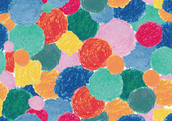 クレヨンで描いたカラフル背景素材 A