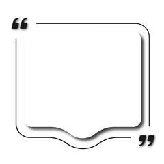 Bubble testimonial banner blank speech balloon for social media post, quote, text box vector