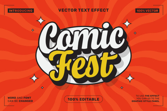 Comic Fest Editable Text Effect in Cartoon Style