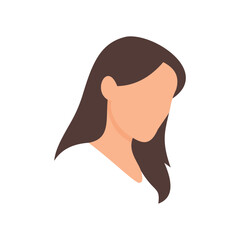 woman with long hair vector illustration