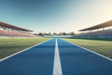 Naklejka premium Empty stadium track (1)
