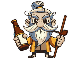 professor with a beer 