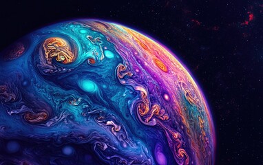 Abstract Planet in Cosmic Space