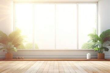 Fototapeta premium Window floor plant windowsill.