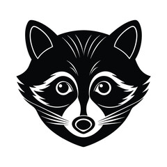 Raccoon Head with Mask Like Markings