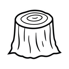 Rustic Tree Stump with Rings