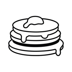 Stack of Pancakes with Syrup