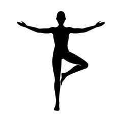 Vector Design of Standing Pose: Simple Feet Together with Arms at Sides