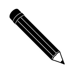 Pencil Vector: Wooden Body with Eraser in Side Profile