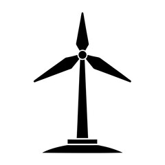 Modern Wind Turbine Vector – Three-Blade Turbine on Tower v2