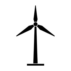 Modern Wind Turbine Vector &ndash; Three-Blade Turbine on Tower