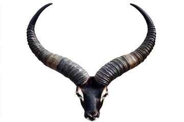 Fototapeta premium Isolated Nyala Horn Ridge White Background