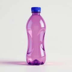 detailed plastic bottle in a 3d style on a white background, with realistic textures, soft shadows, warm lighting, high resolution