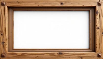 detailed wood frame in a 3d style on a white background, with realistic textures, soft shadows, overhead lighting, high resolution