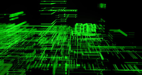 Formation of a 3D structure of multi-level connections. Abstraction, background. Backdrop concept for architecture, gaming industry, construction.