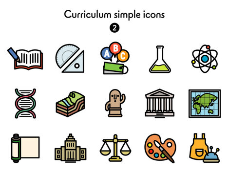 シンプルアイコン集 教科・授業
